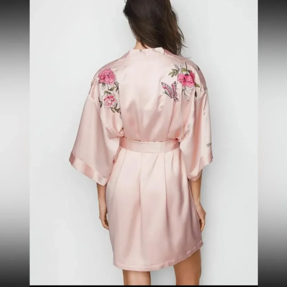 Victoria Secret Shanghai 2017 Fashion Show Rose Embroidered Robe Kimono XS/S - Picture 2 of 8